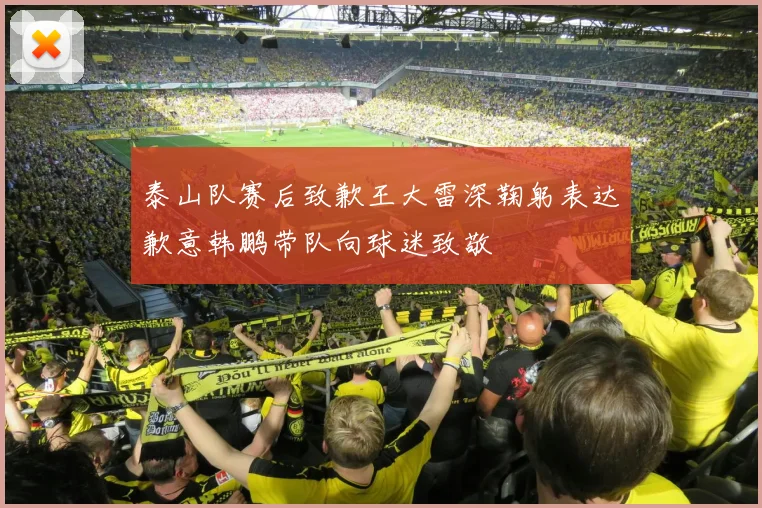 泰山队赛后致歉王大雷深鞠躬表达歉意韩鹏带队向球迷致敬