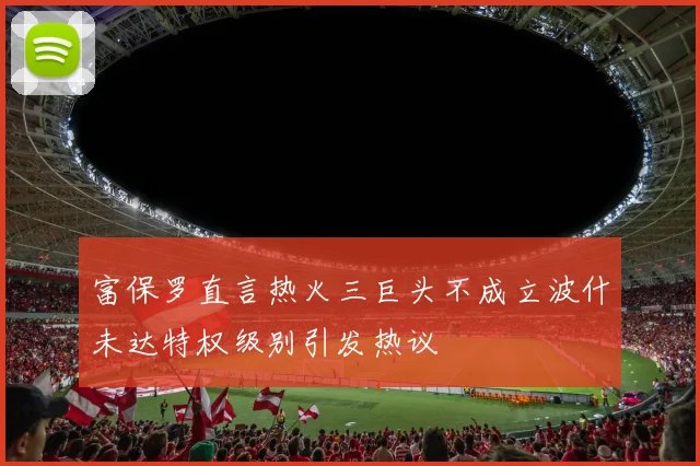 富保罗直言热火三巨头不成立波什未达特权级别引发热议